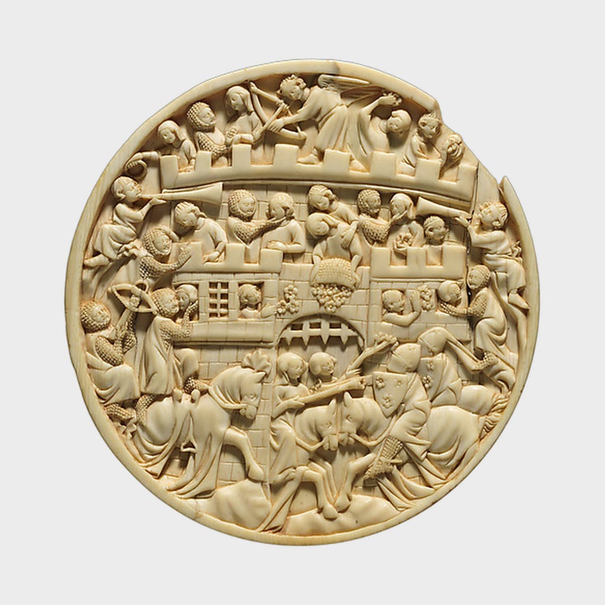 Roundel with Scenes of the Attack on the Castle of Love